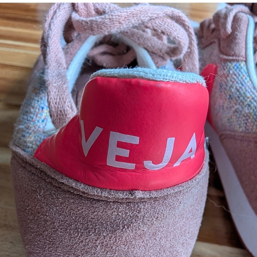 VEJA SDU Rec Flannel Sneakers Cloudy Rose-Fluo Colorway Pink Women Shes Size 8 - Picture 10 of 13